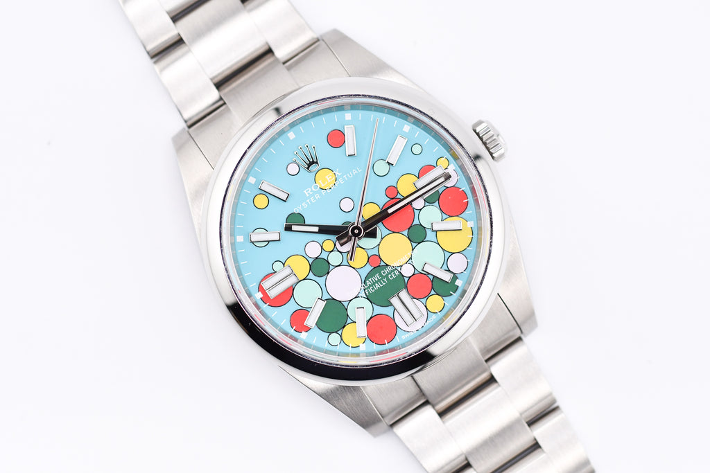 Rolex Oyster Perpetual Ref 124300 Custom Celebration Dial