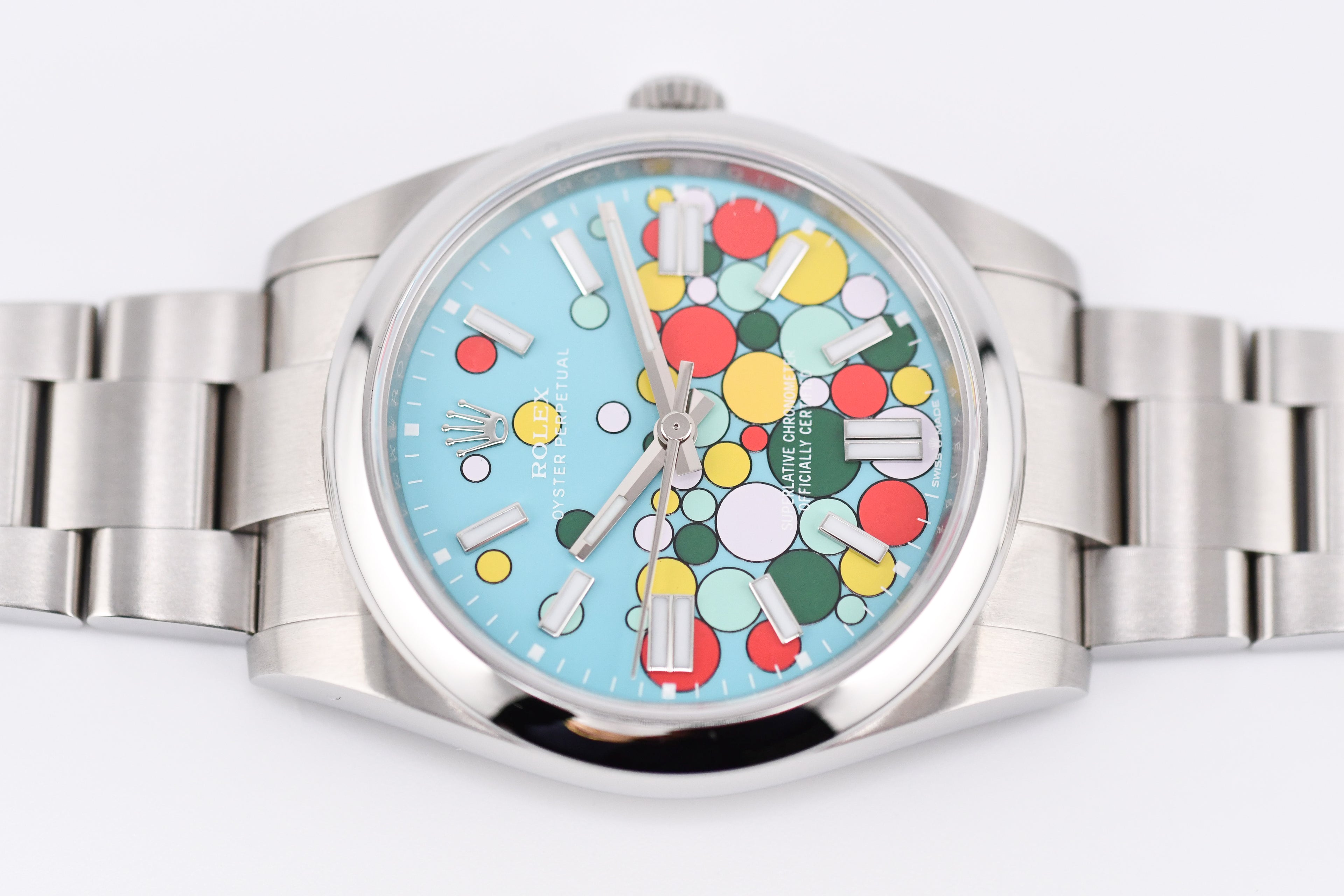 Rolex Oyster Perpetual Ref 124300 Custom Celebration Dial