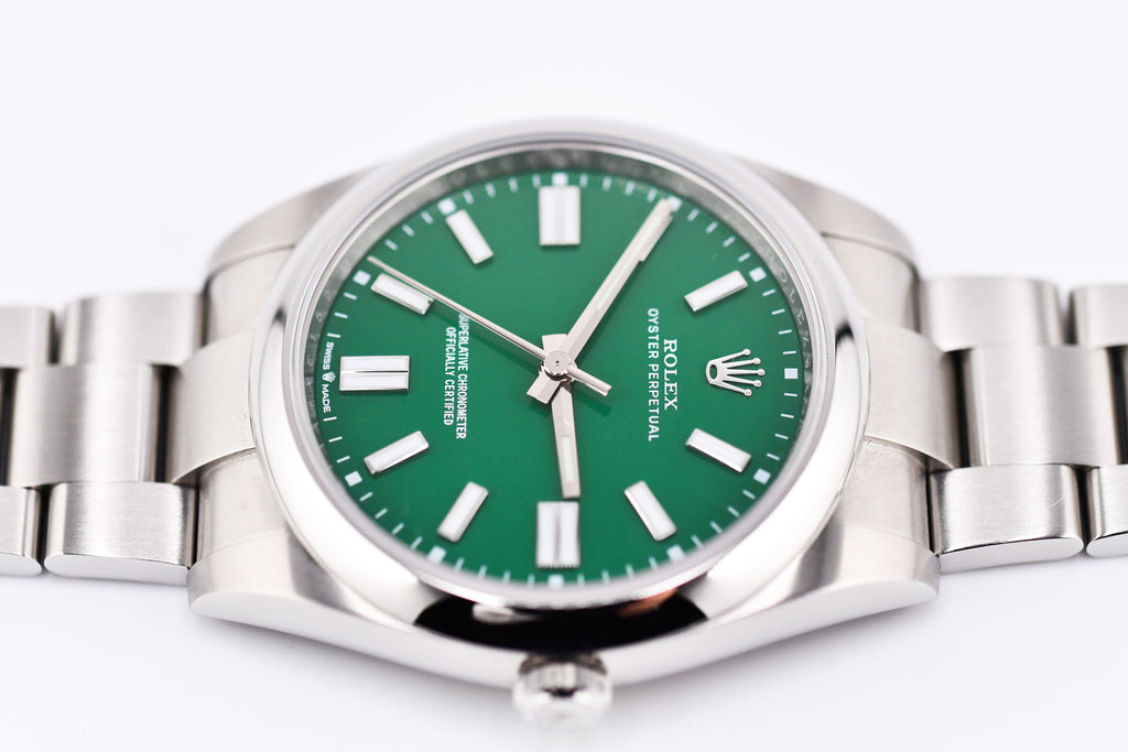 Rolex Oyster Perpetual Ref 124300 Custom Green Dial