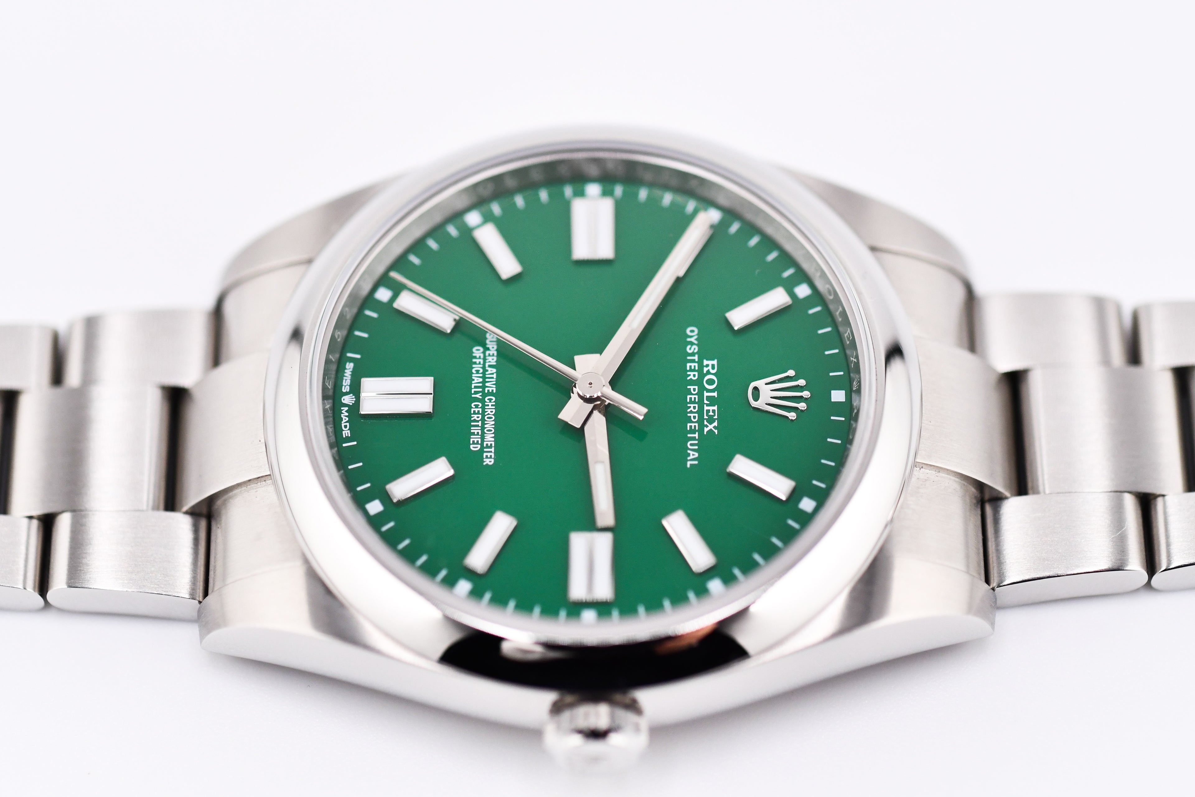 Rolex Oyster Perpetual Ref 124300 Custom Green Dial