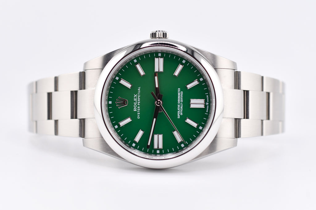 Rolex Oyster Perpetual Ref 124300 Custom Green Dial