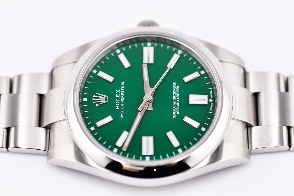 Rolex Oyster Perpetual Ref 124300 Custom Green Dial