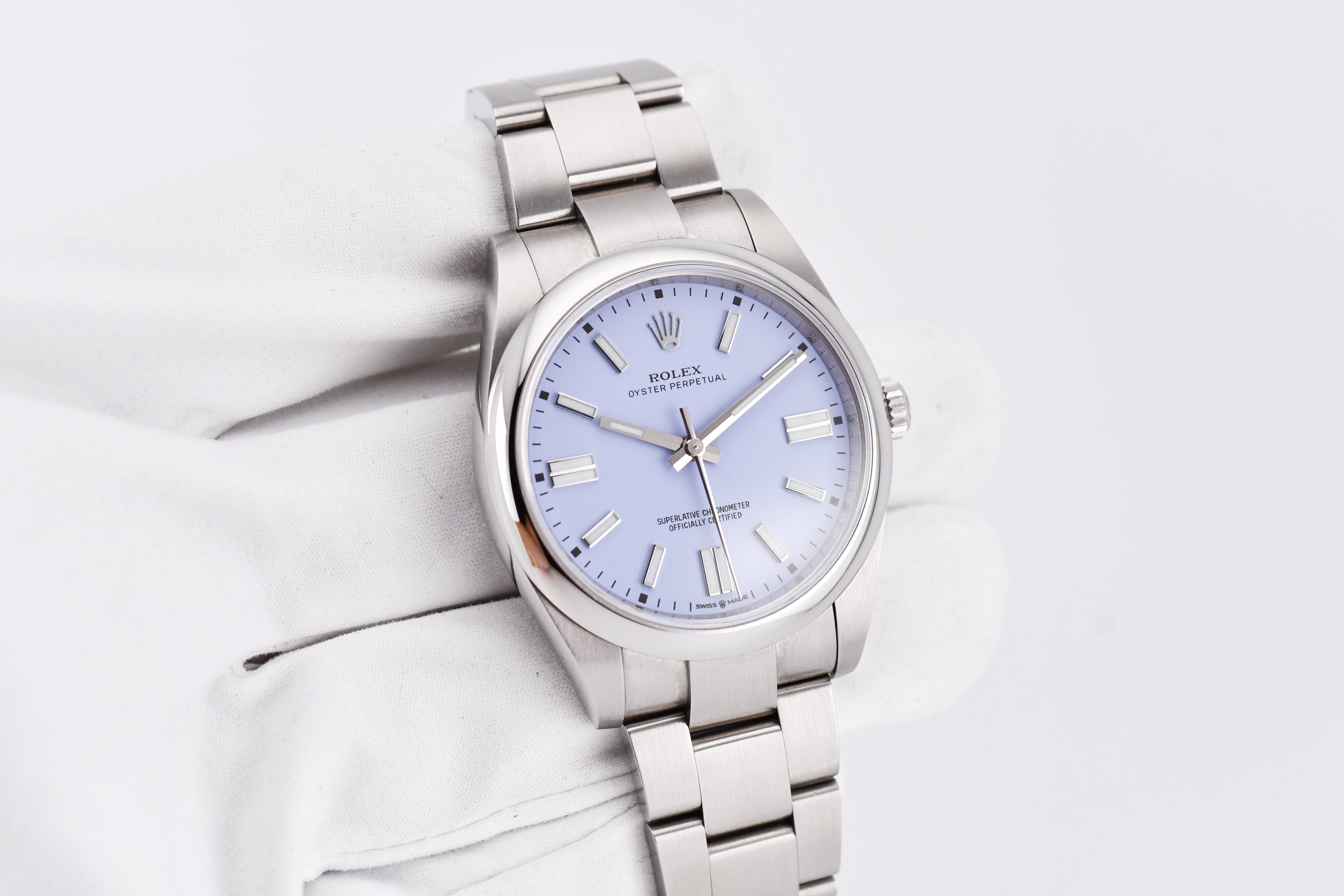 Rolex Oyster Perpetual Ref 124300 Custom Lavender Dial