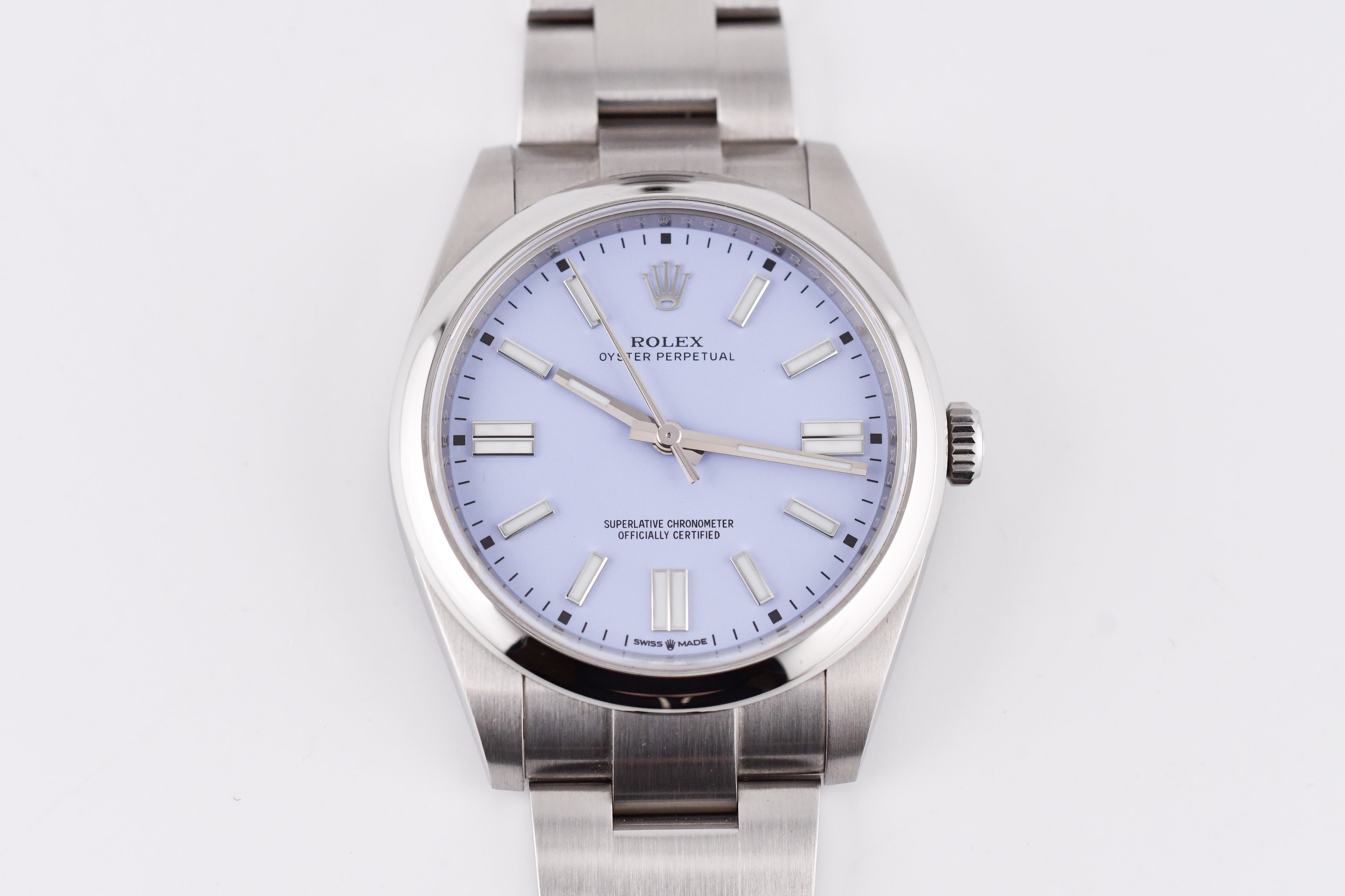 Rolex Oyster Perpetual Ref 124300 Custom Lavender Dial