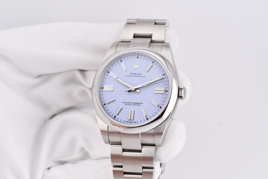 Rolex Oyster Perpetual Ref 124300 Custom Lavender Dial