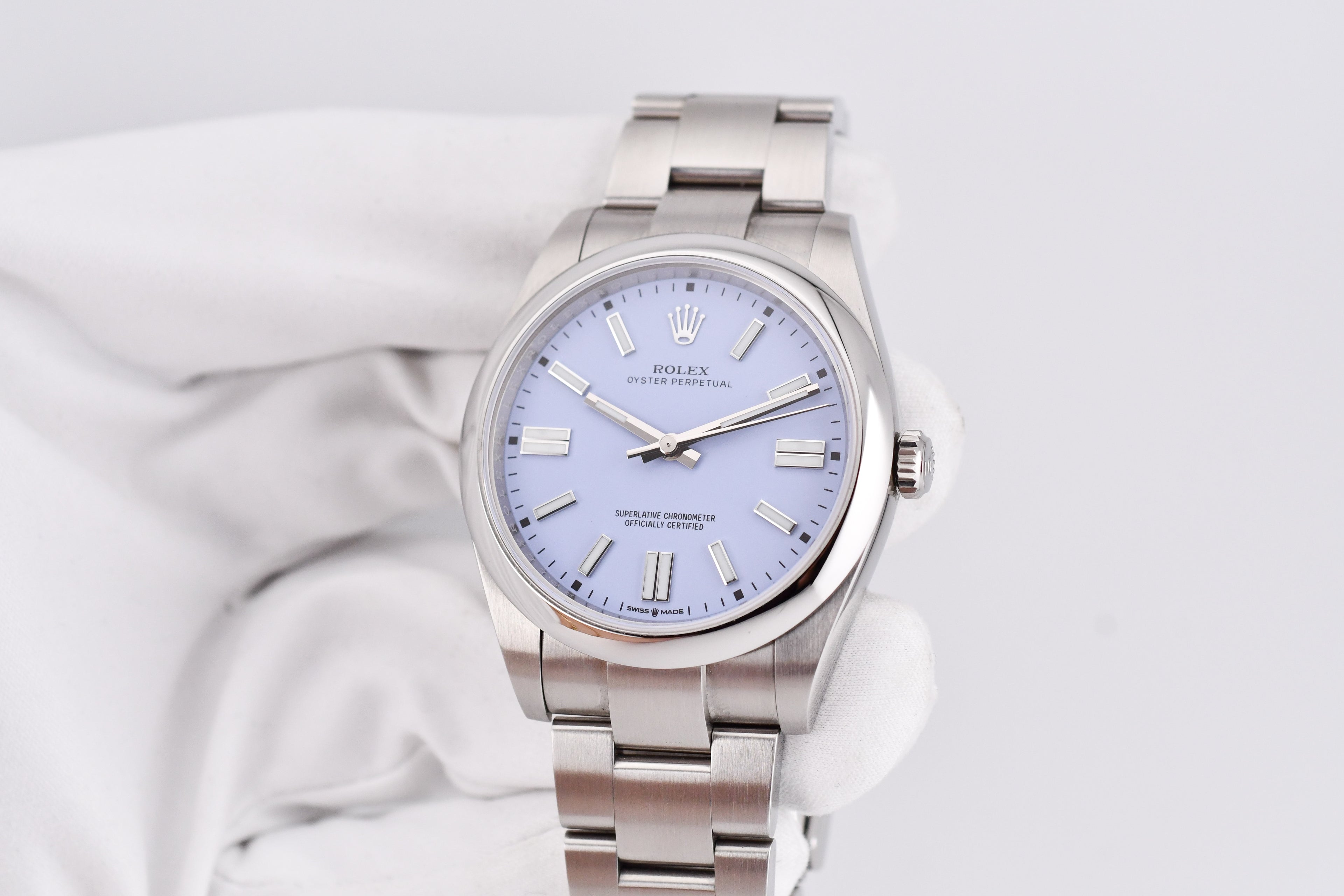Rolex Oyster Perpetual Ref 124300 Custom Lavender Dial
