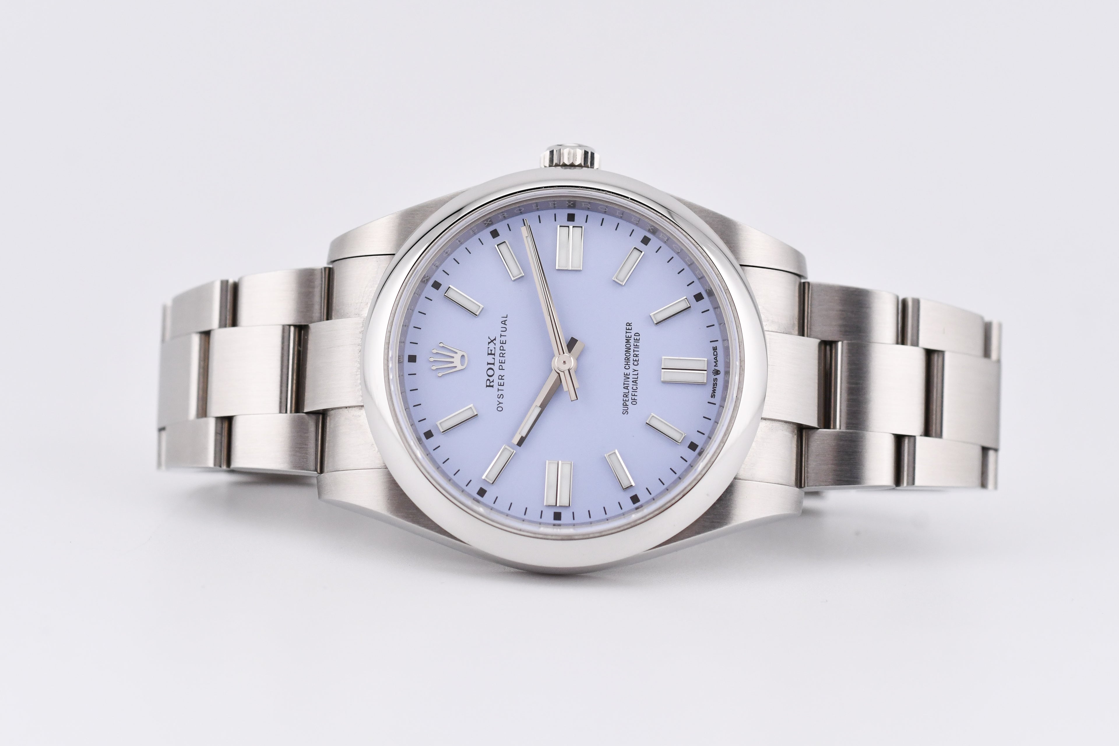 Rolex Oyster Perpetual Ref 124300 Custom Lavender Dial