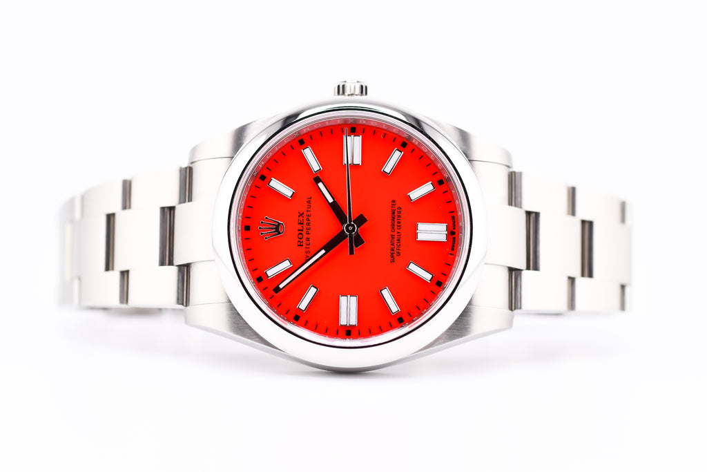 Rolex Oyster Perpetual Ref 124300 Custom Red Dial