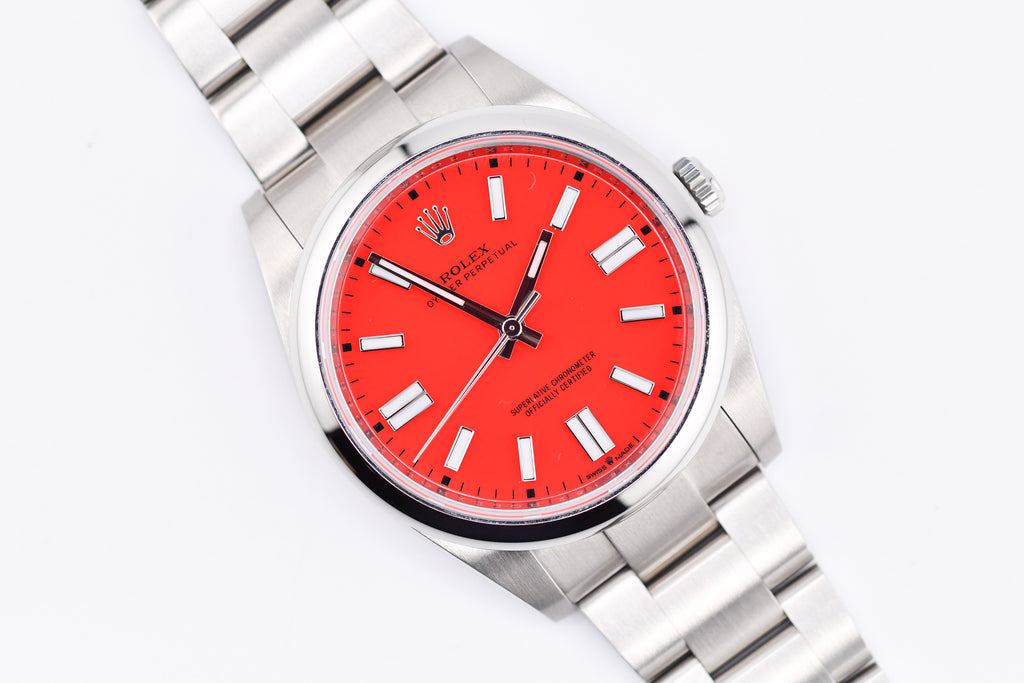 Rolex Oyster Perpetual Ref 124300 Custom Red Dial