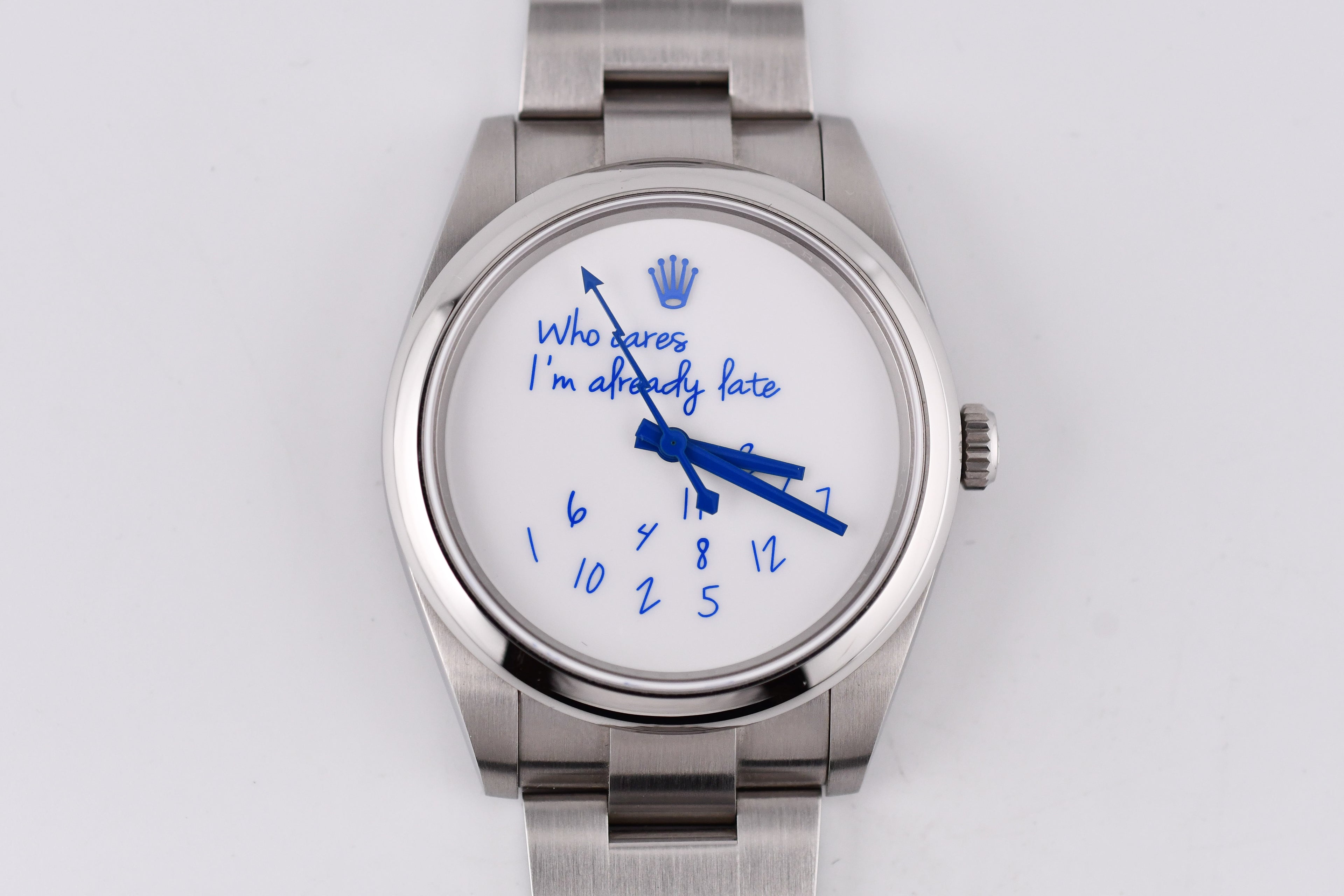 Rolex Oyster Perpetual Ref 124300 Custom Who Cares Dial