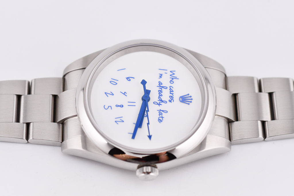 Rolex Oyster Perpetual Ref 124300 Custom Who Cares Dial