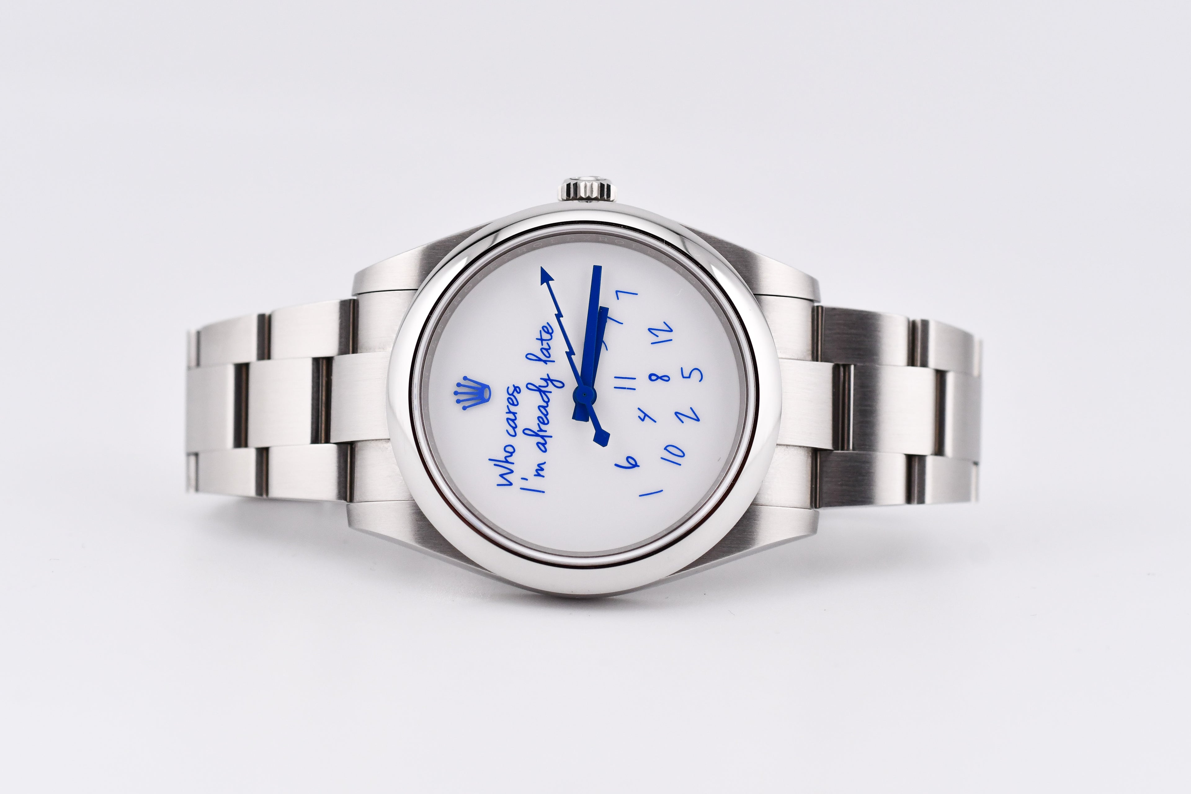 Rolex Oyster Perpetual Ref 124300 Custom Who Cares Dial