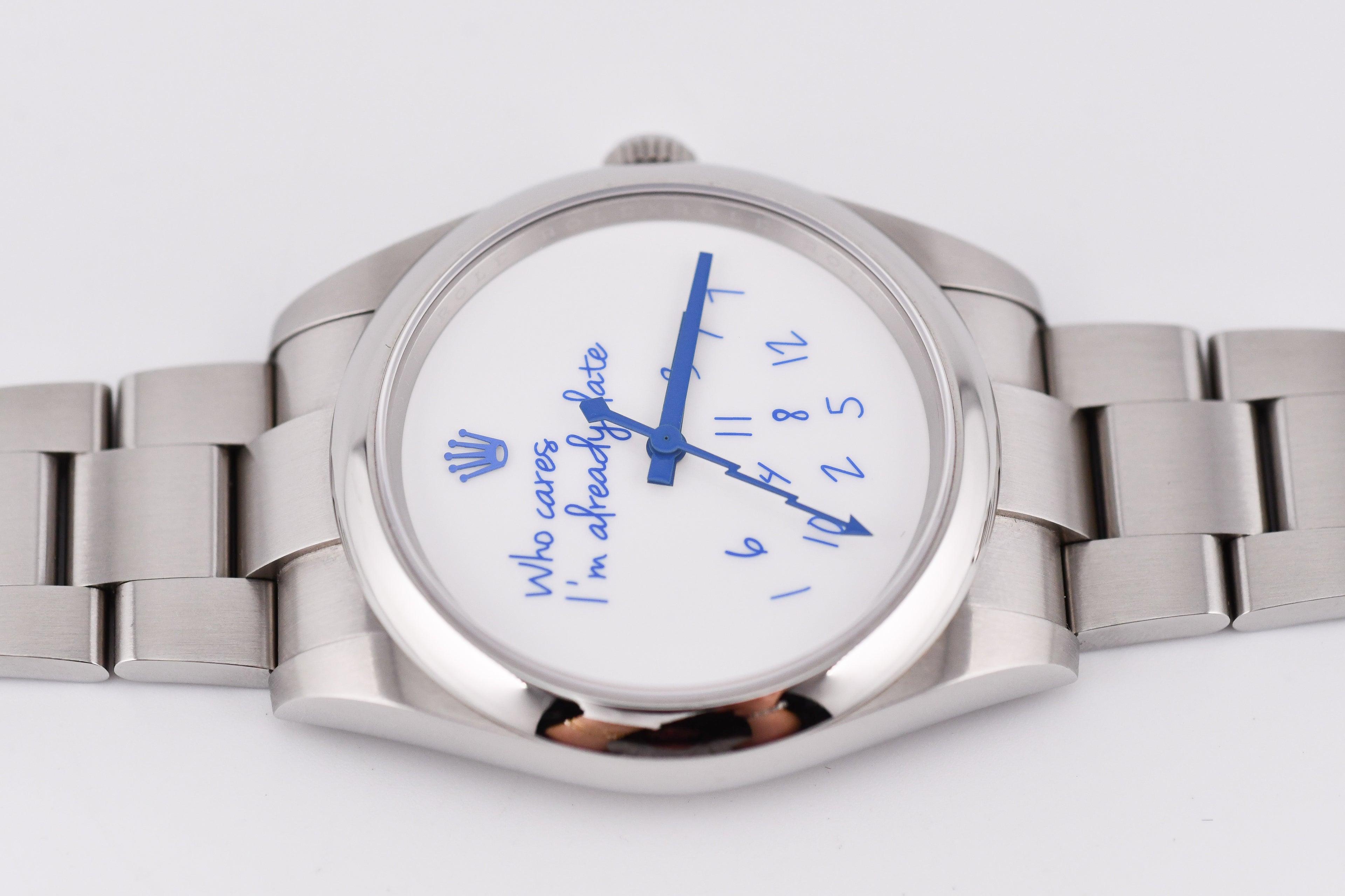 Rolex Oyster Perpetual Ref 124300 Custom Who Cares Dial