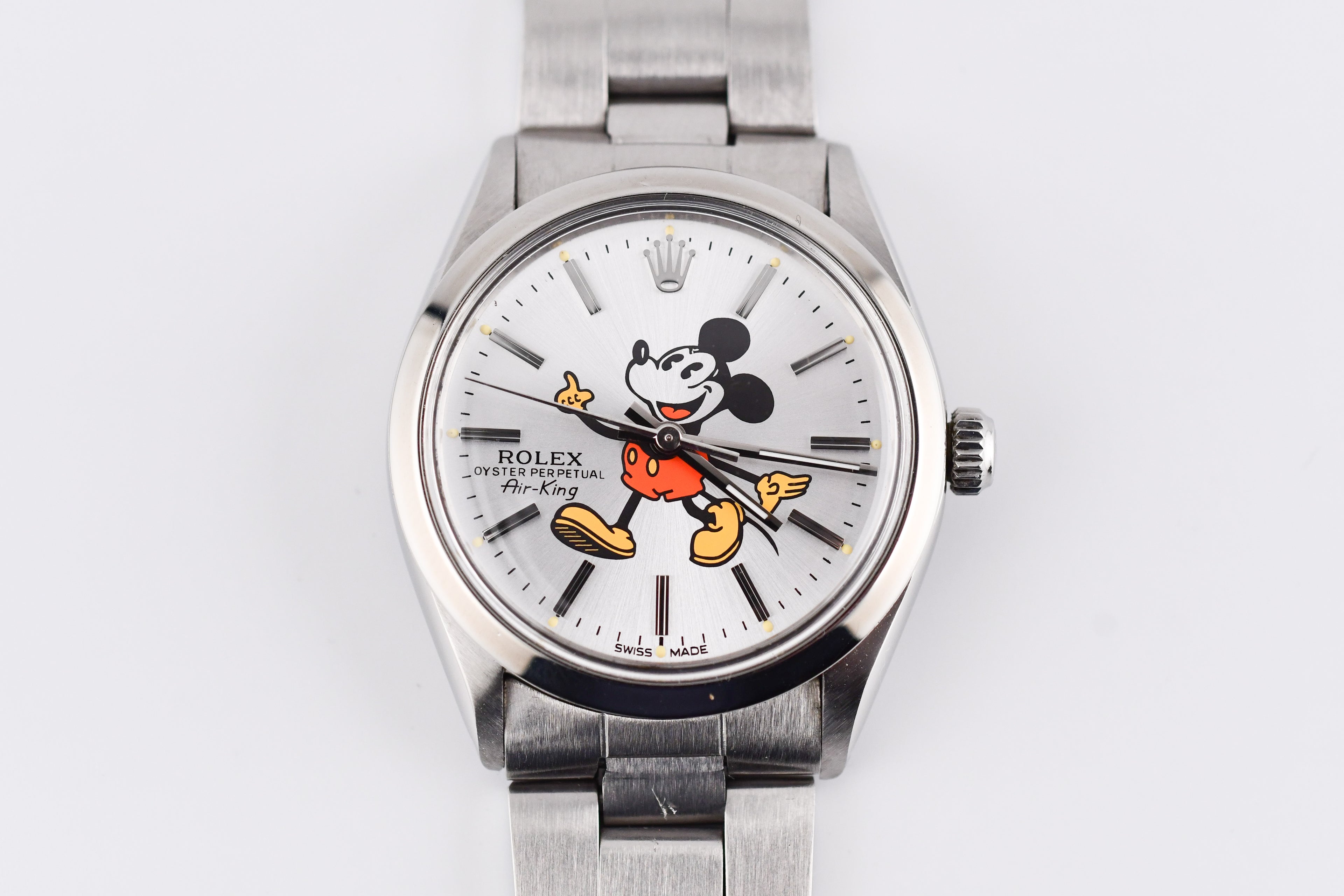 Rolex Precision 34mm Ref 5500 Stainless Steel Mickey Mouse Dial
