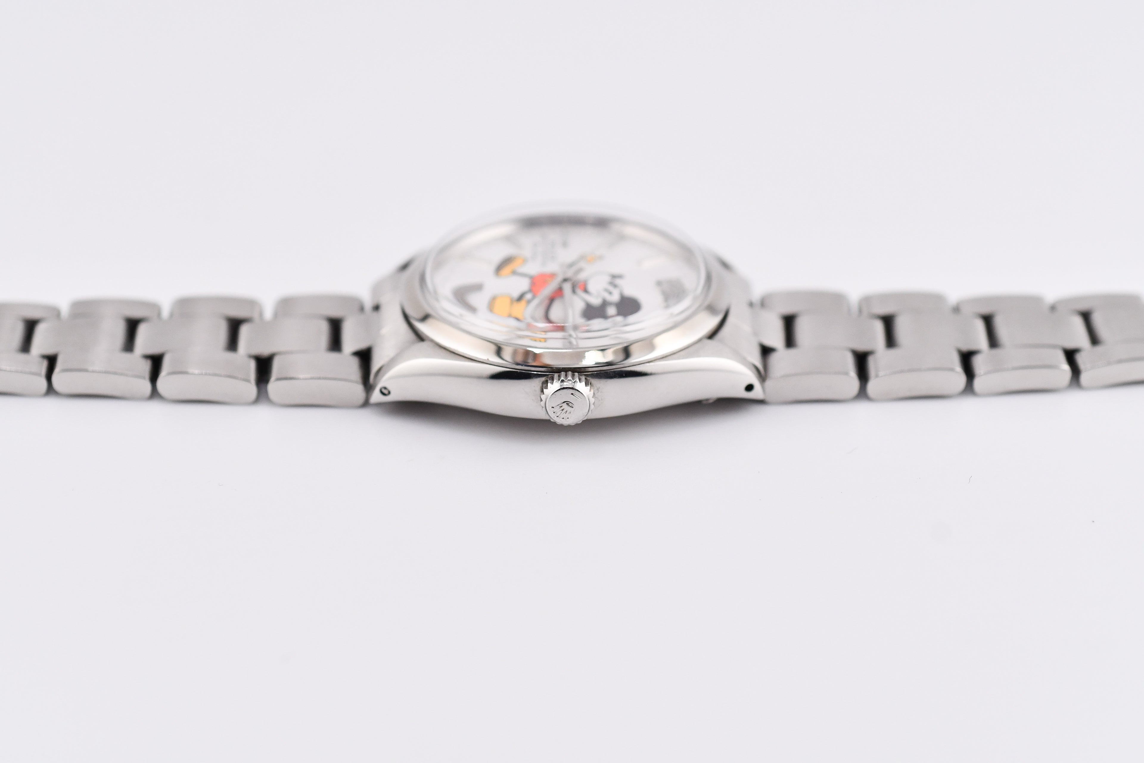 Rolex Precision 34mm Ref 5500 Stainless Steel Mickey Mouse Dial