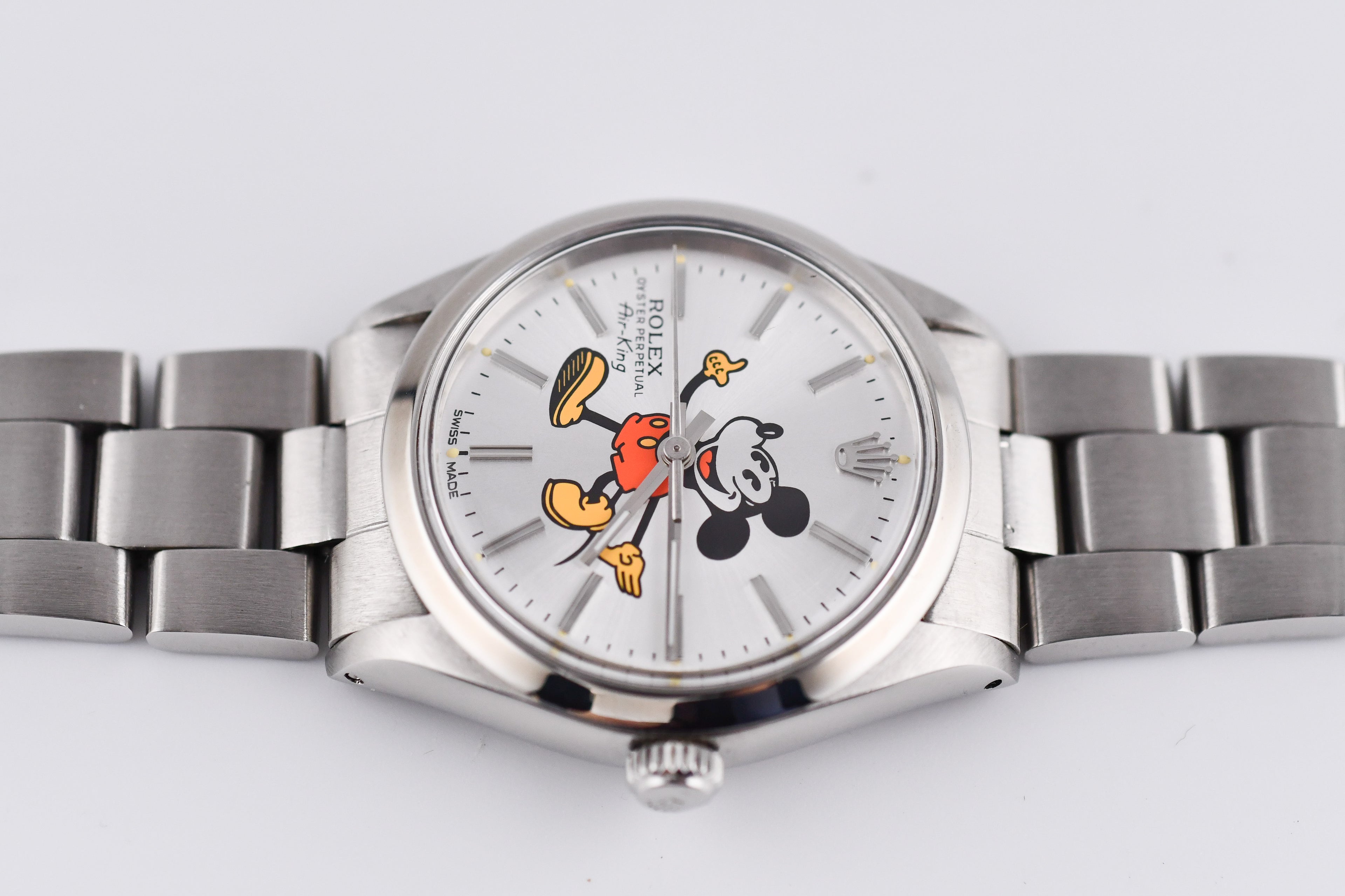 Rolex Precision 34mm Ref 5500 Stainless Steel Mickey Mouse Dial