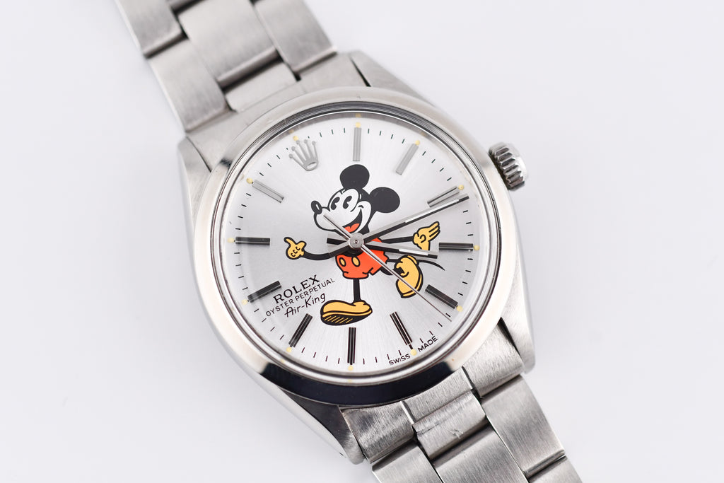 Rolex Precision 34mm Ref 5500 Stainless Steel Mickey Mouse Dial