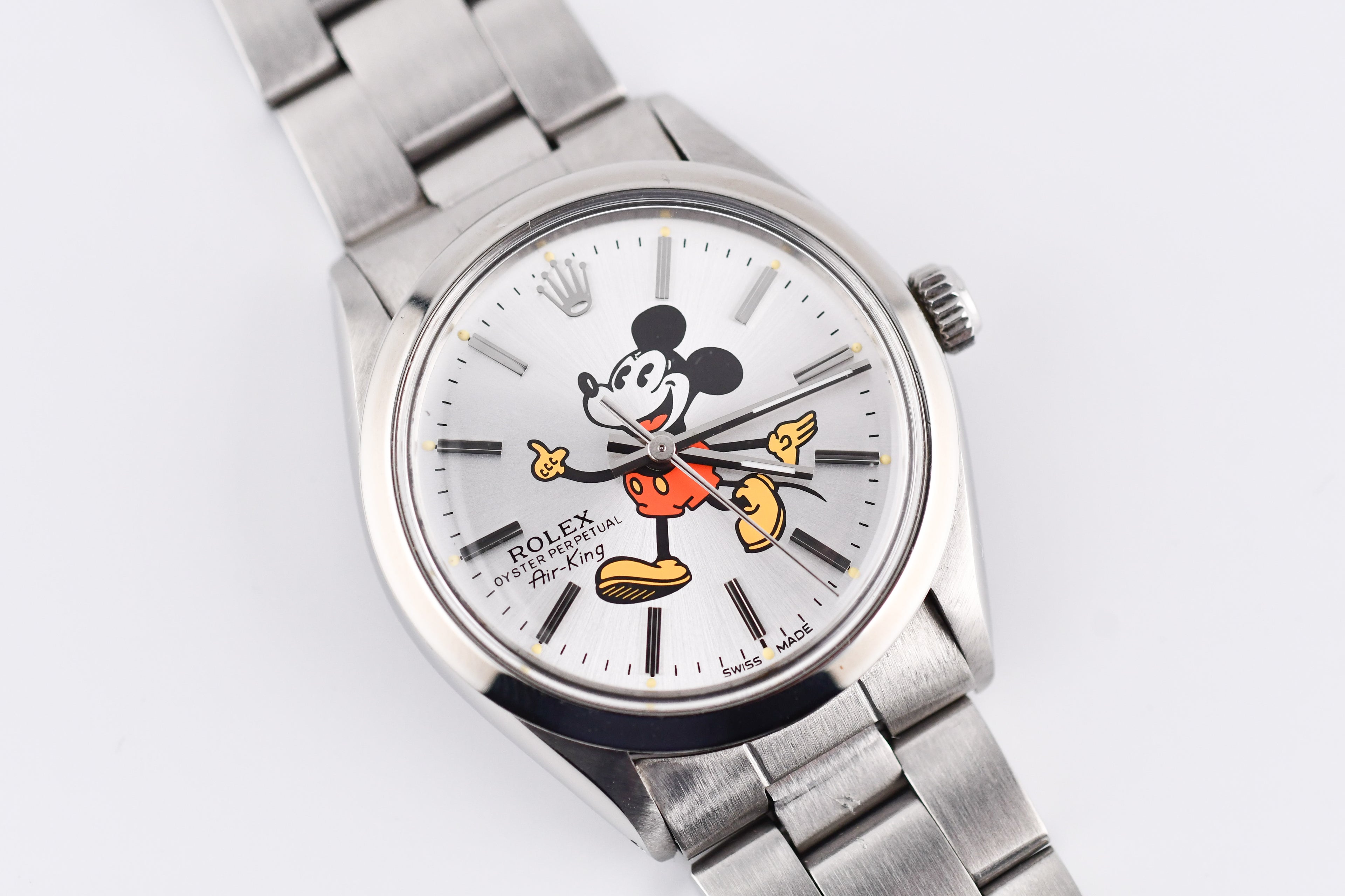 Rolex Precision 34mm Ref 5500 Stainless Steel Mickey Mouse Dial