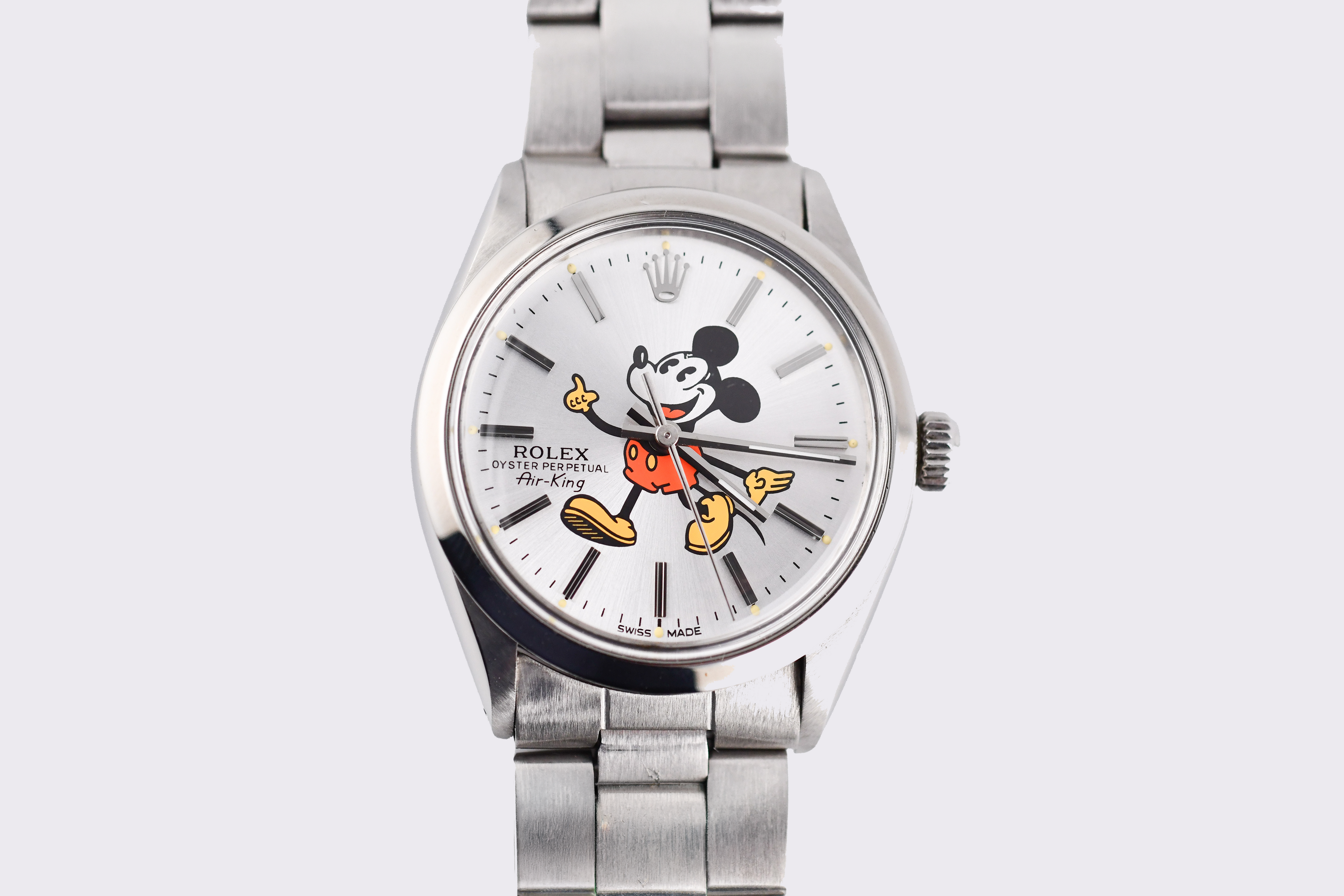 Rolex Precision 34mm Ref 5500 Stainless Steel Mickey Mouse Dial
