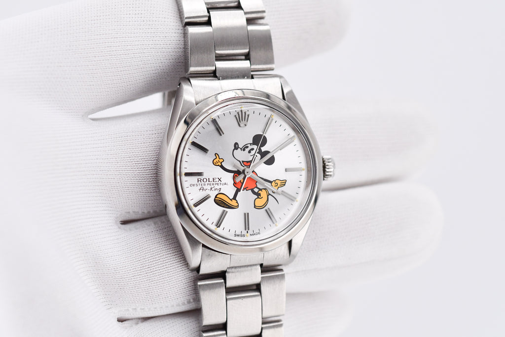 Rolex Precision 34mm Ref 5500 Stainless Steel Mickey Mouse Dial