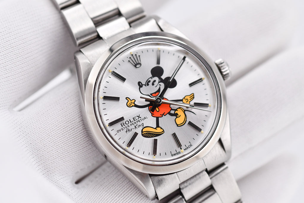 Rolex Precision 34mm Ref 5500 Stainless Steel Mickey Mouse Dial