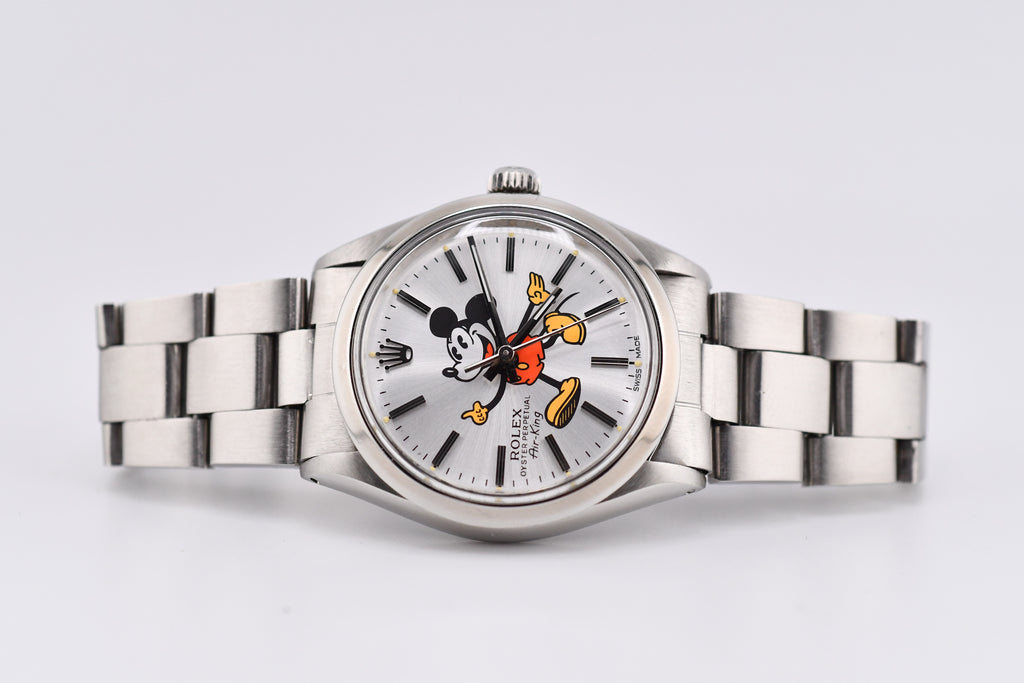 Rolex Precision 34mm Ref 5500 Stainless Steel Mickey Mouse Dial