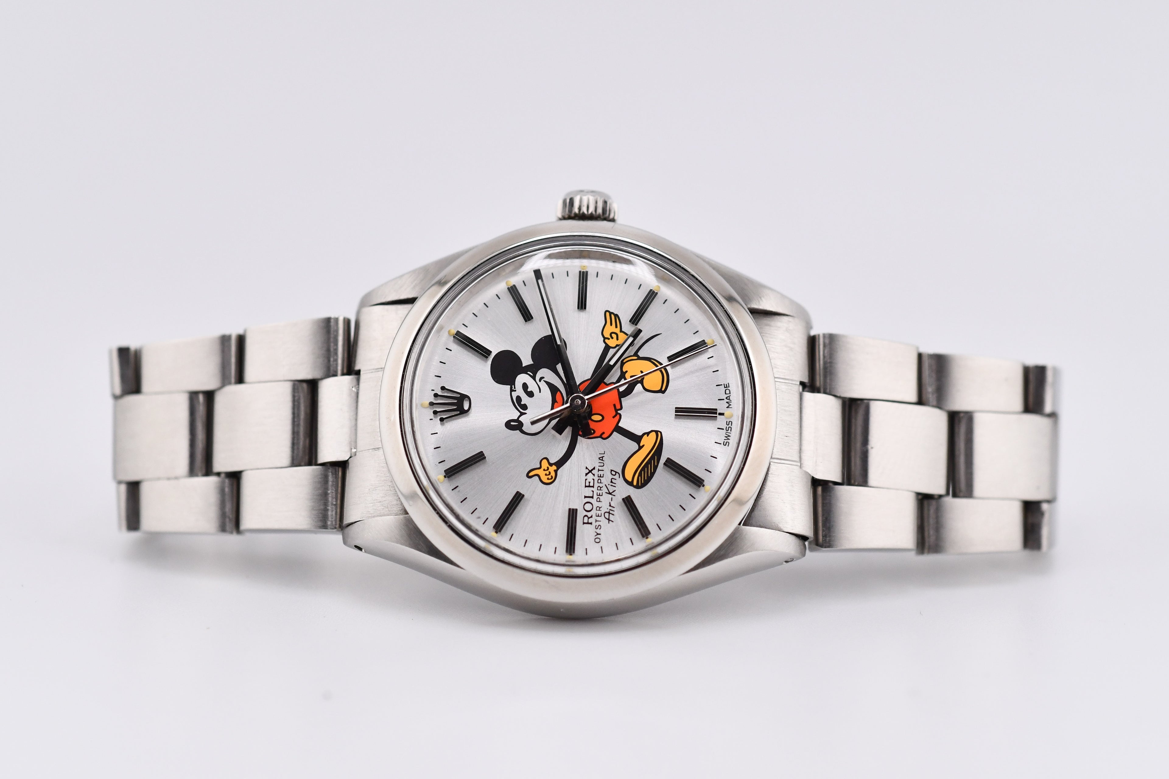 Rolex Precision 34mm Ref 5500 Stainless Steel Mickey Mouse Dial