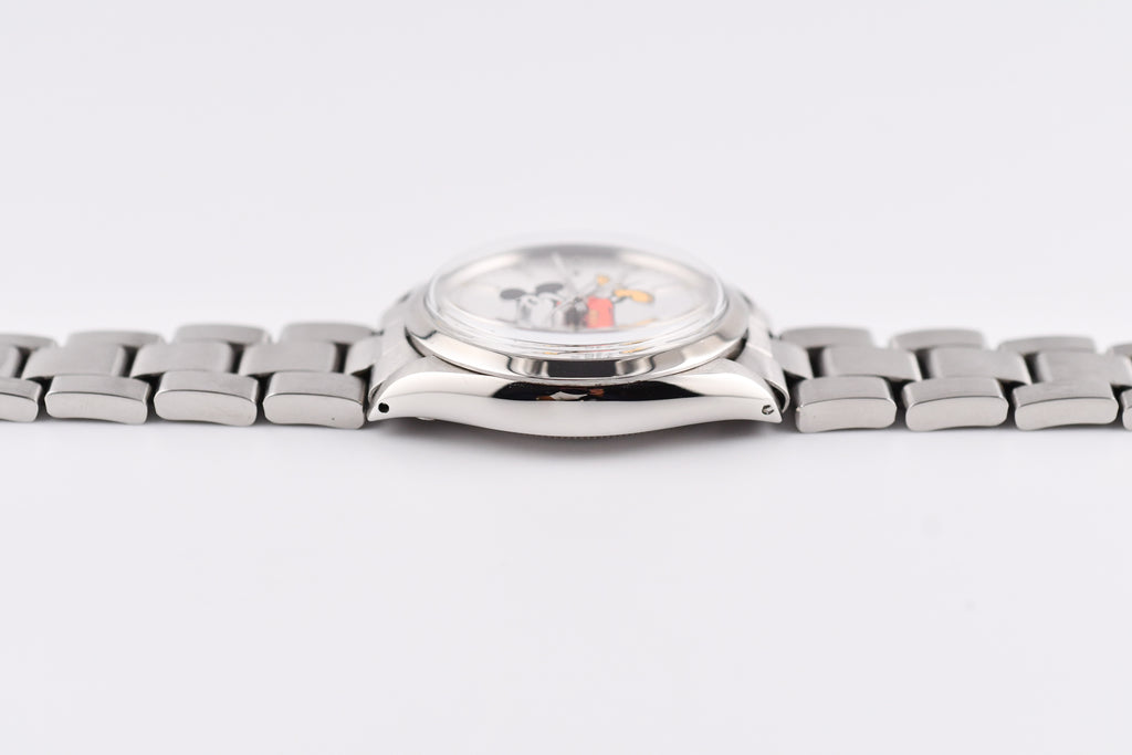 Rolex Precision 34mm Ref 5500 Stainless Steel Mickey Mouse Dial