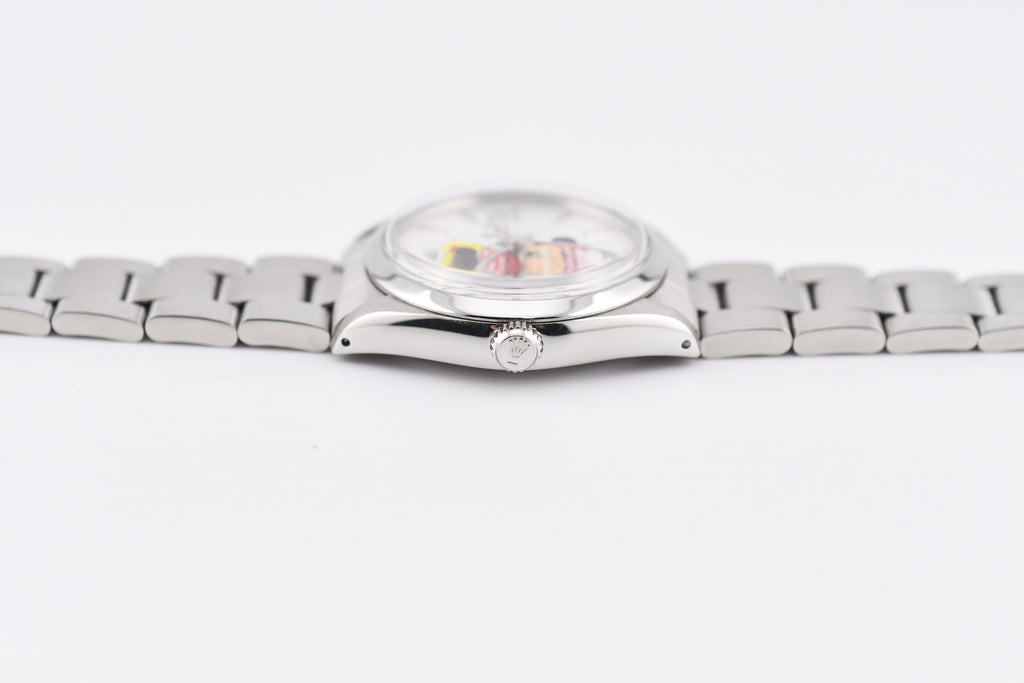 Rolex Precision 34mm Ref 5500 Stainless Steel Minnie Mouse Dial