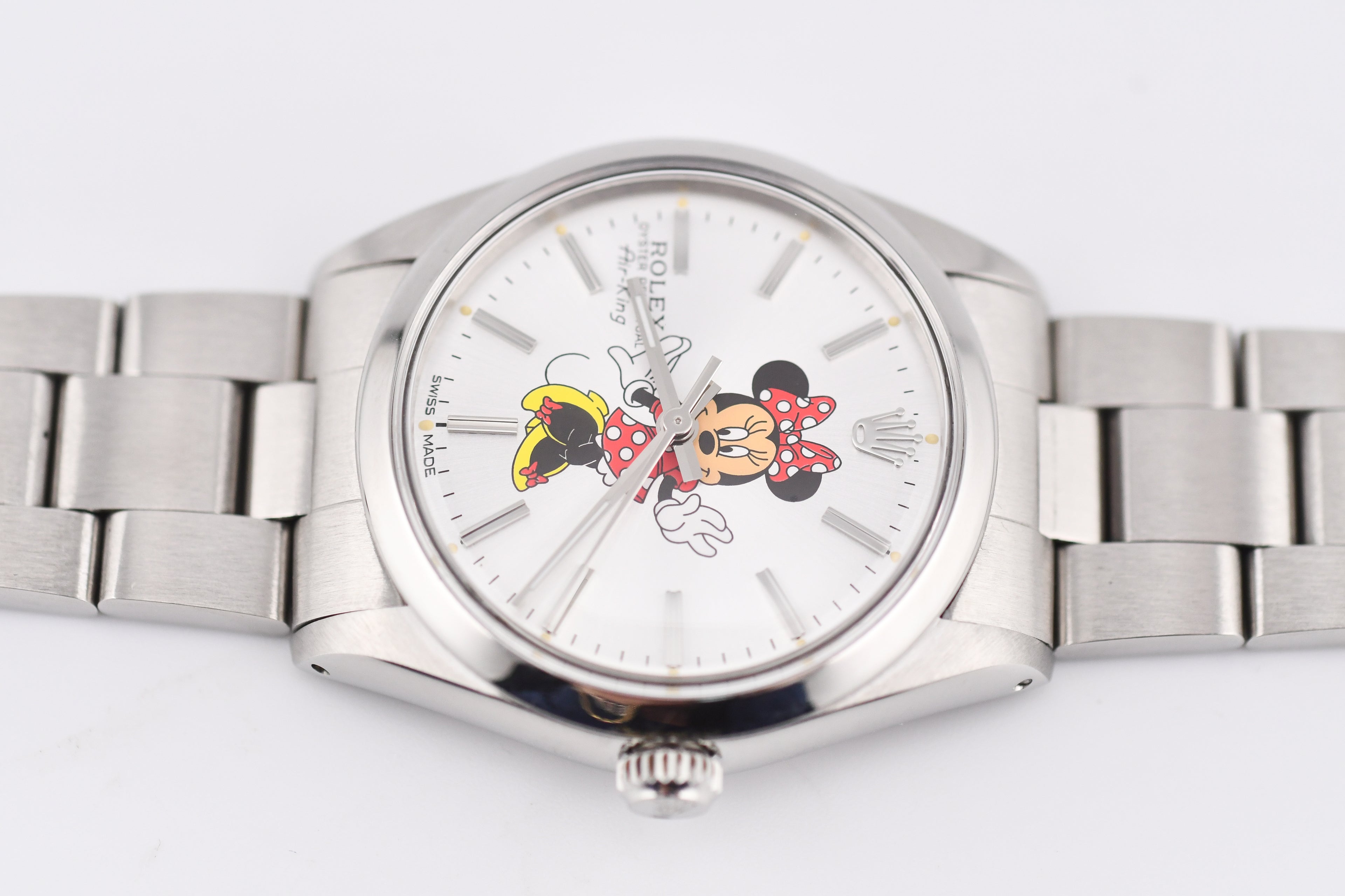 Rolex Precision 34mm Ref 5500 Stainless Steel Minnie Mouse Dial