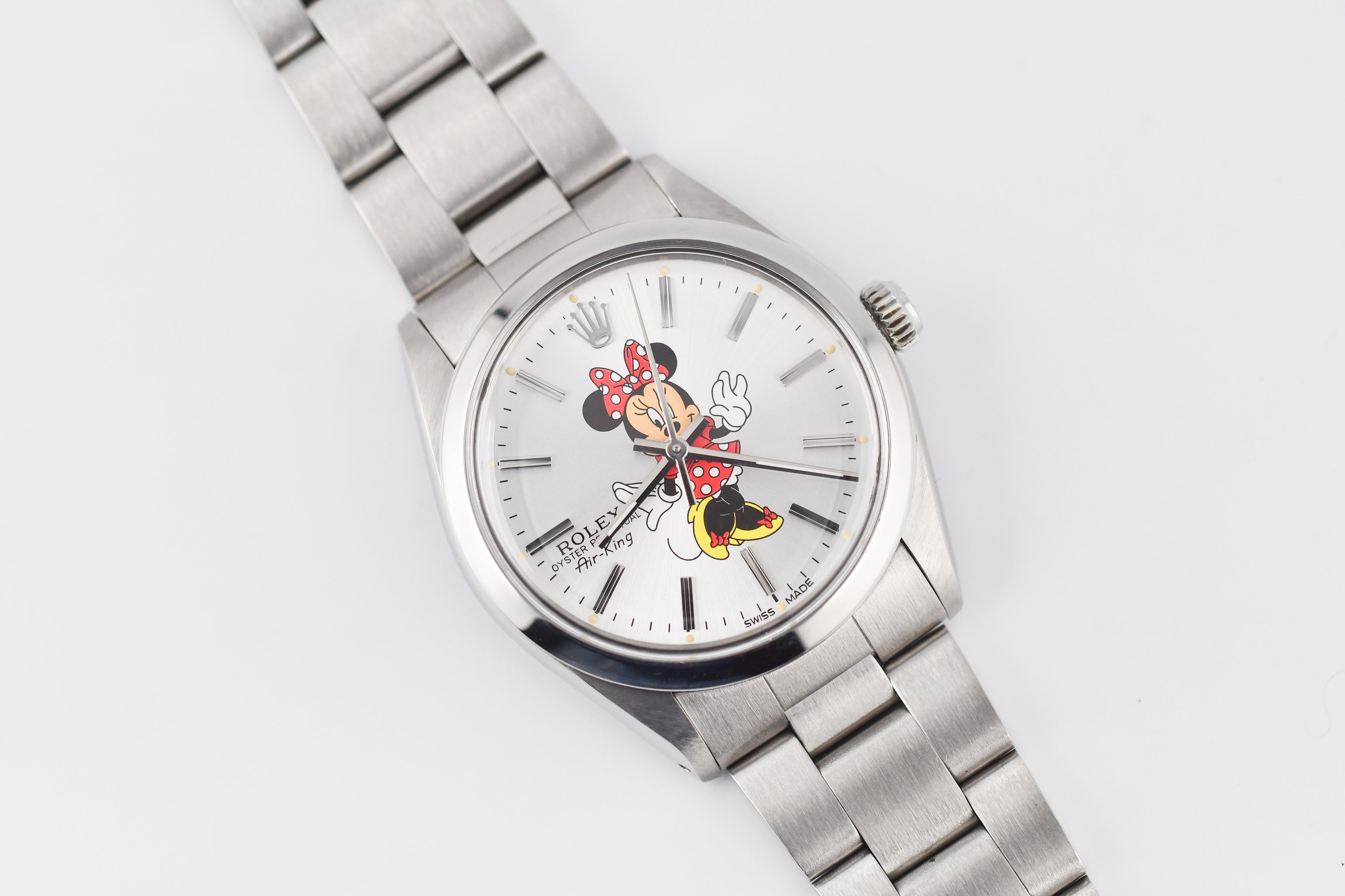 Rolex Precision 34mm Ref 5500 Stainless Steel Minnie Mouse Dial