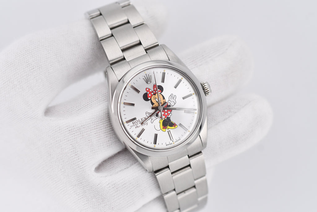 Rolex Precision 34mm Ref 5500 Stainless Steel Minnie Mouse Dial