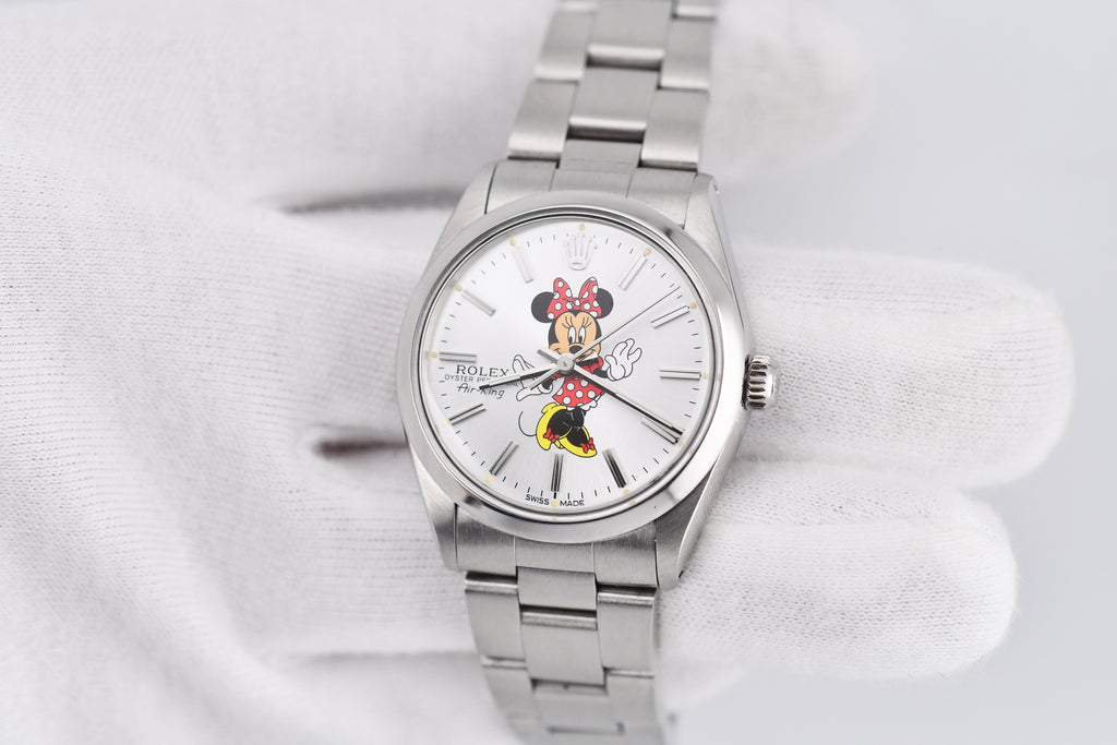 Rolex Precision 34mm Ref 5500 Stainless Steel Minnie Mouse Dial