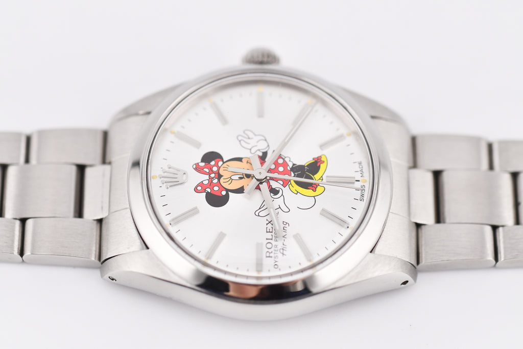 Rolex Precision 34mm Ref 5500 Stainless Steel Minnie Mouse Dial