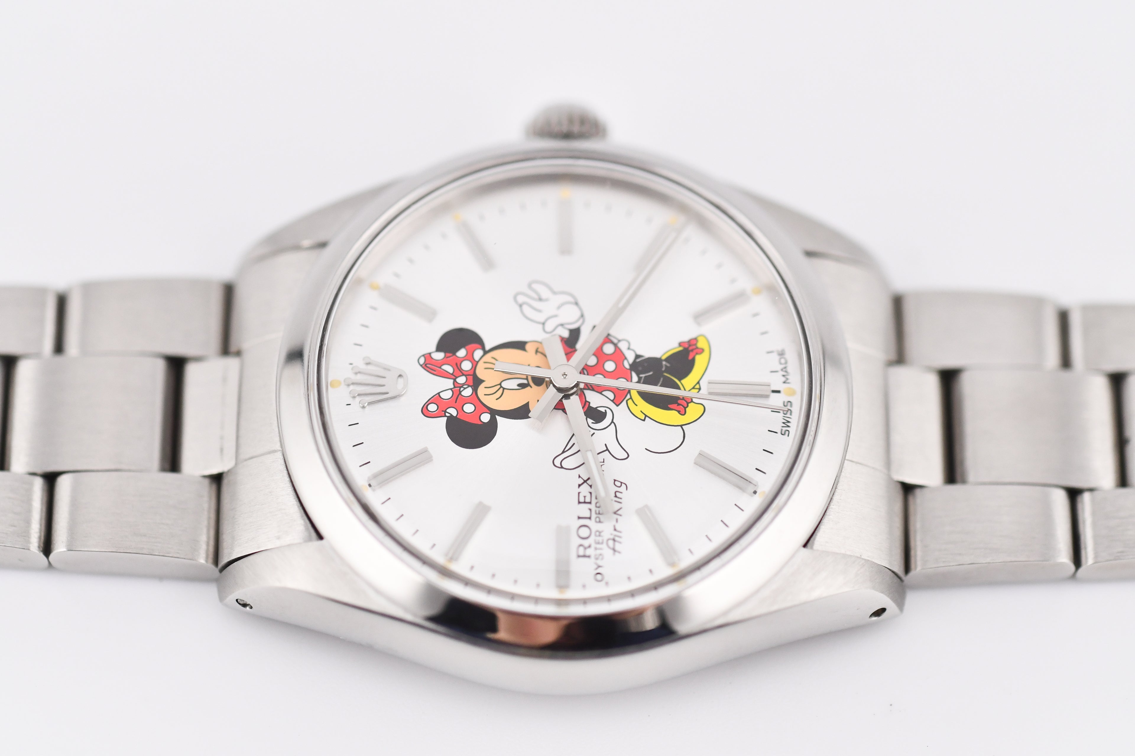 Rolex Precision 34mm Ref 5500 Stainless Steel Minnie Mouse Dial