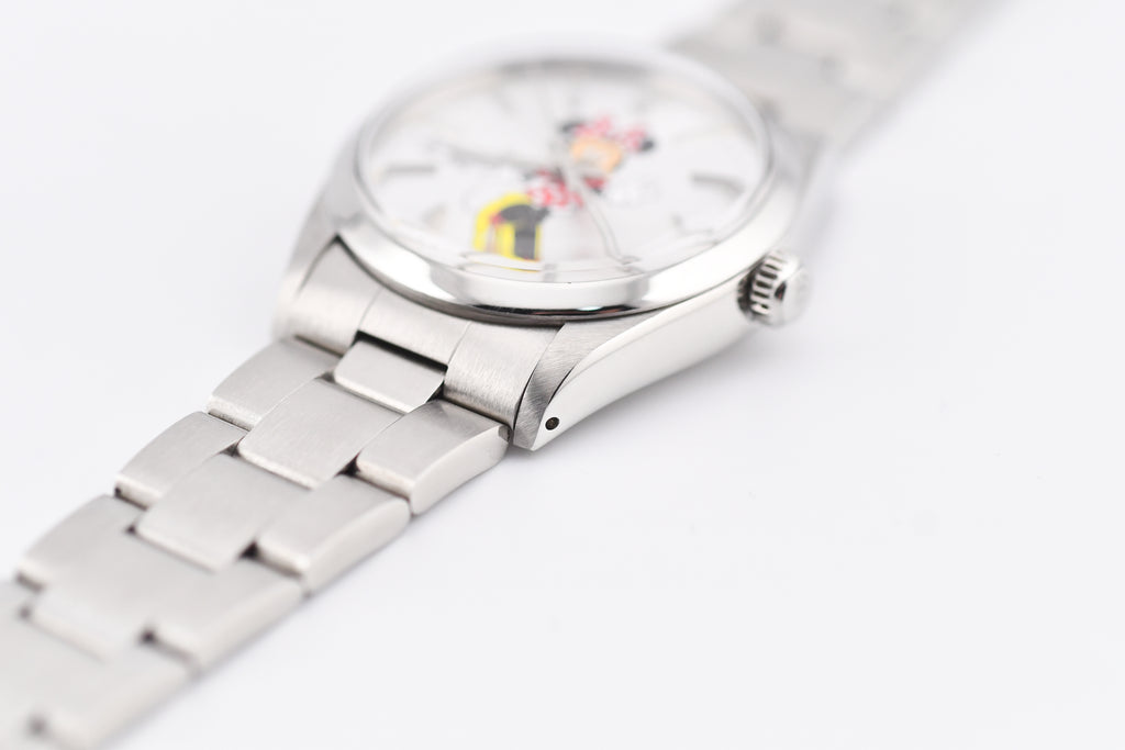 Rolex Precision 34mm Ref 5500 Stainless Steel Minnie Mouse Dial