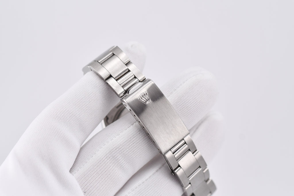 Rolex Precision 34mm Ref 5500 Stainless Steel Pink Dial