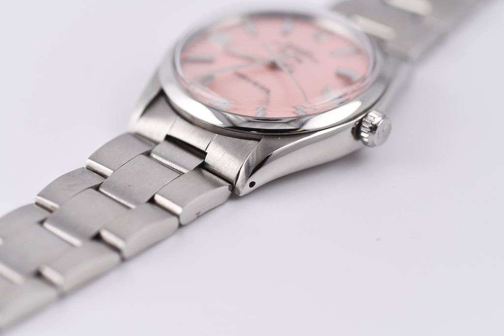 Rolex Precision 34mm Ref 5500 Stainless Steel Pink Dial