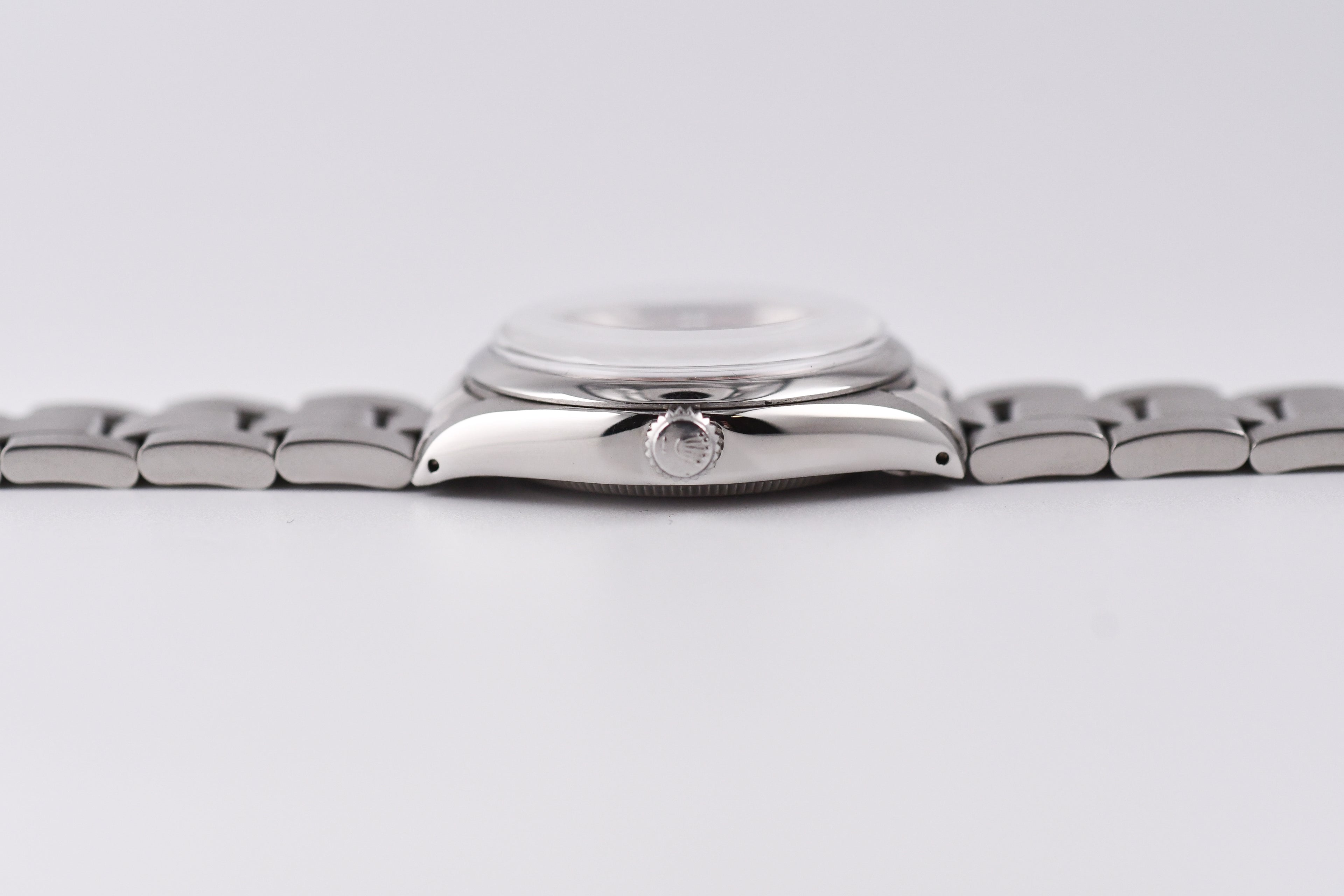 Rolex Precision 34mm Ref 5500 Stainless Steel Pink Dial