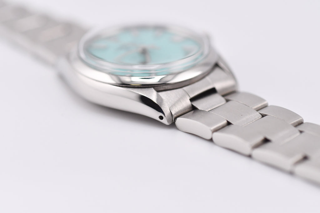 Rolex Precision 34mm Ref 5500 Stainless Steel Turquoise Dial
