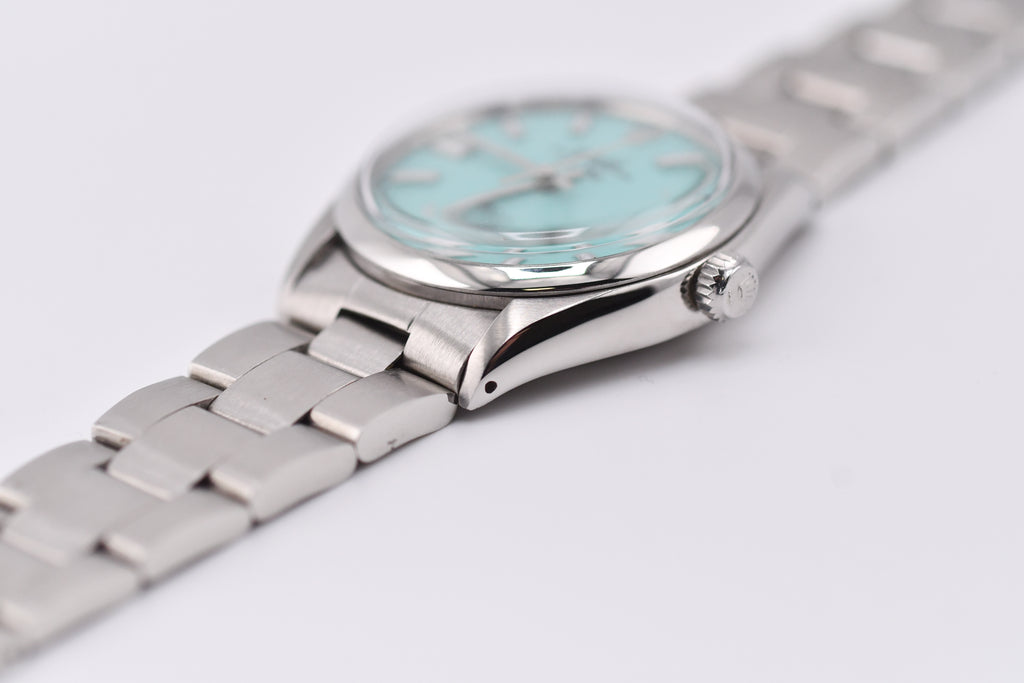 Rolex Precision 34mm Ref 5500 Stainless Steel Turquoise Dial