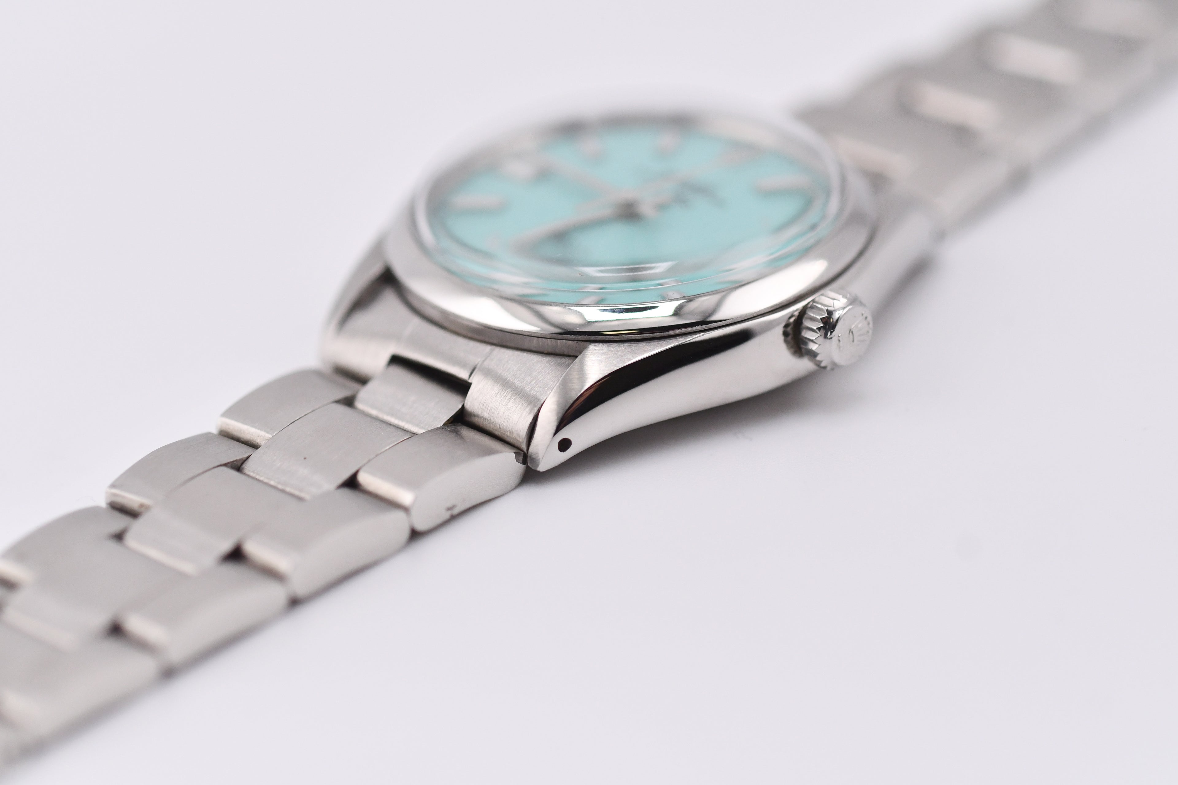 Rolex Precision 34mm Ref 5500 Stainless Steel Turquoise Dial