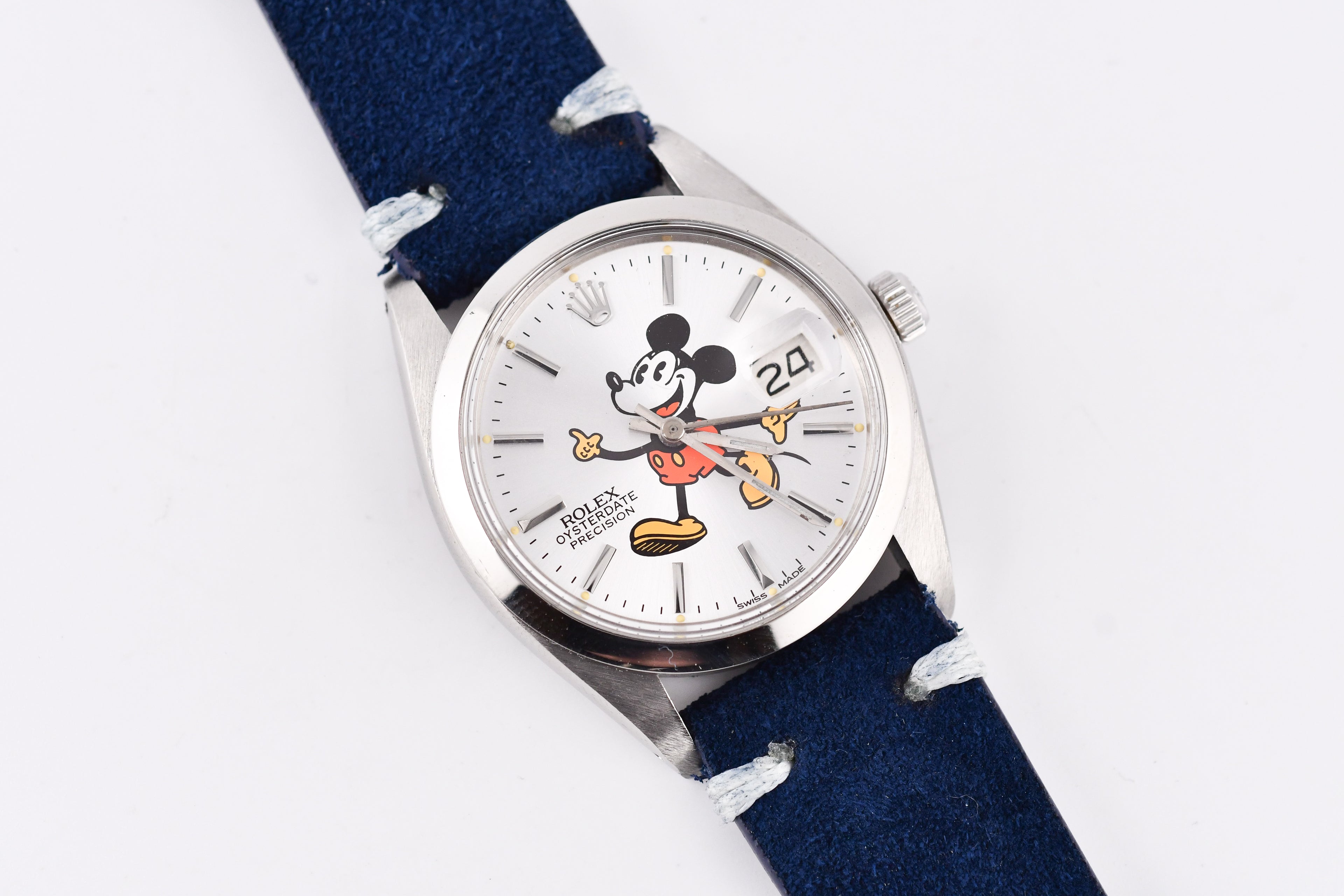 Rolex Precision 34mm Ref 6694 Stainless Steel Mickey Mouse Dial