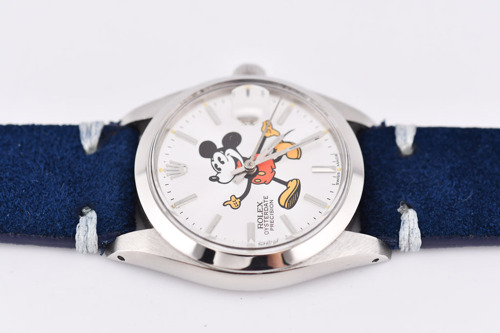 Rolex Precision 34mm Ref 6694 Stainless Steel Mickey Mouse Dial