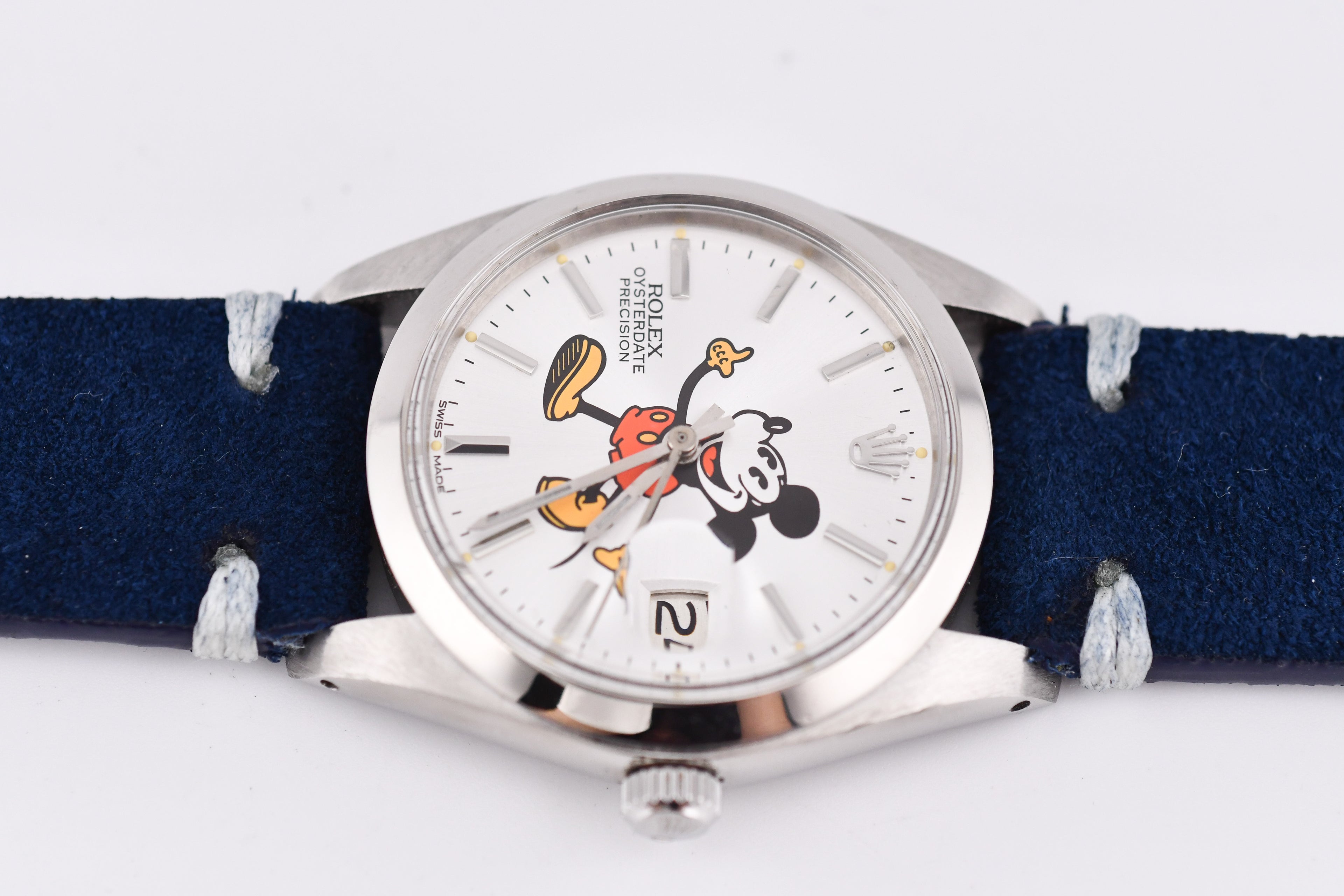 Rolex Precision 34mm Ref 6694 Stainless Steel Mickey Mouse Dial