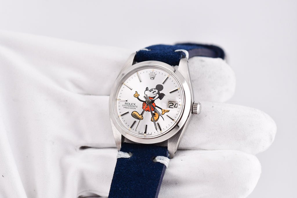 Rolex Precision 34mm Ref 6694 Stainless Steel Mickey Mouse Dial