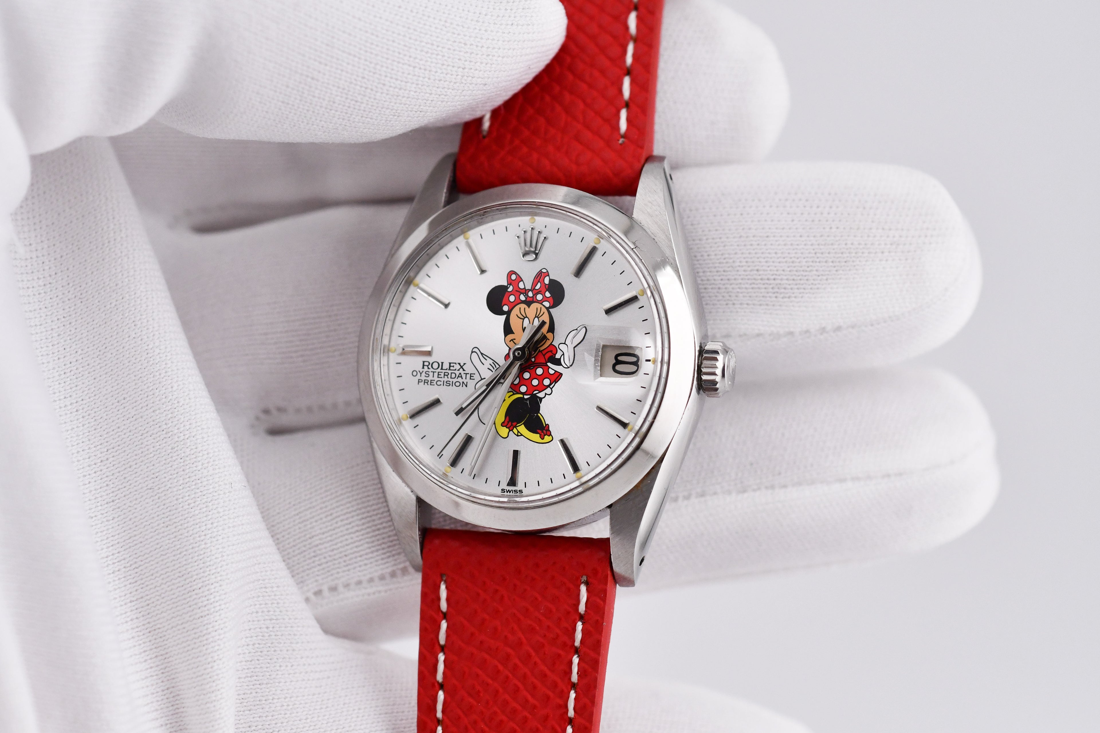 Rolex Precision 34mm Ref 6694 Stainless Steel Minnie Mouse Dial