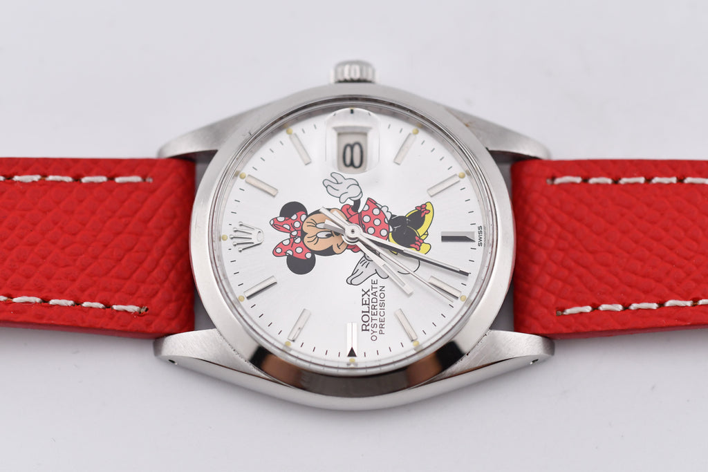 Rolex Precision 34mm Ref 6694 Stainless Steel Minnie Mouse Dial