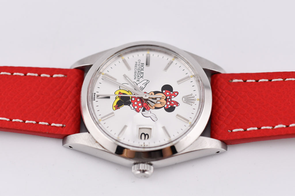 Rolex Precision 34mm Ref 6694 Stainless Steel Minnie Mouse Dial