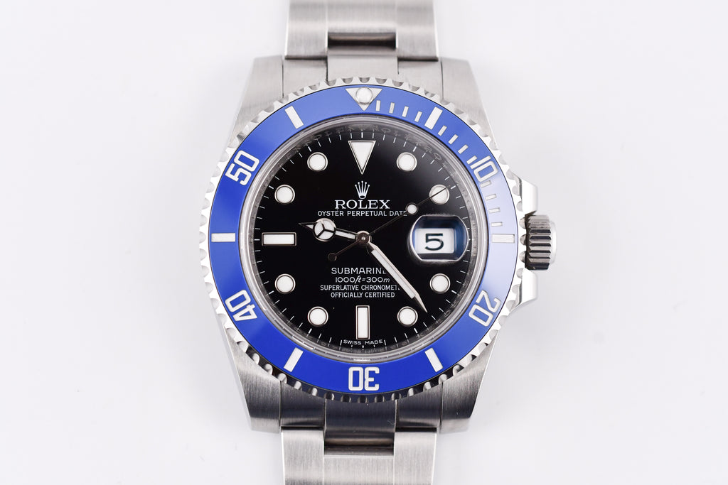 Rolex Submariner 40mm Ref 116610 Custom Blue Bezel Black Dial